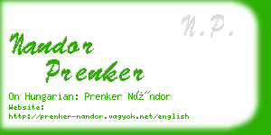 nandor prenker business card